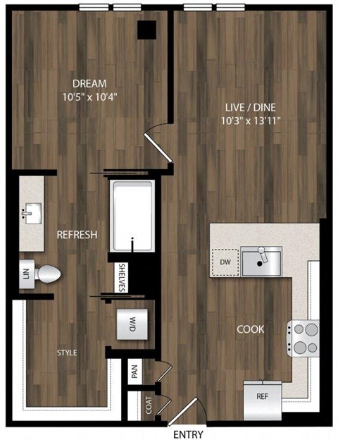 Portland Astoria Apartments in Portland, Oregon A4 Floor Plan